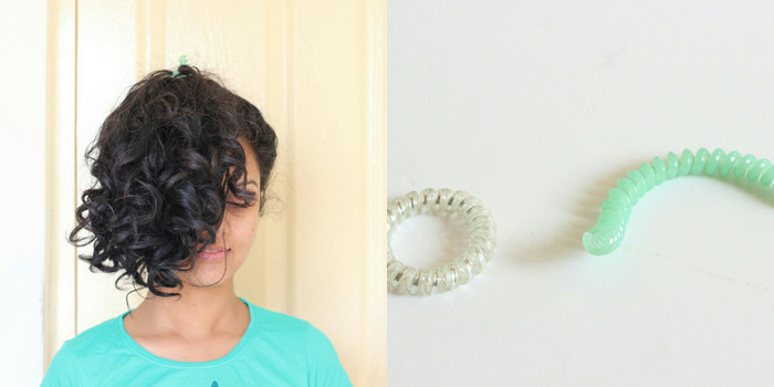 How to pineapple long curly hair with a (deliberately)broken invisibobble -  CurlsandBeautyDiary