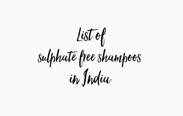 list of sulphate free shampoos in India