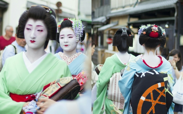 A Guide to Visiting Japan on a Budget - image geisha-maiko-kyoto1 on https://www.curlsandbeautydiary.com
