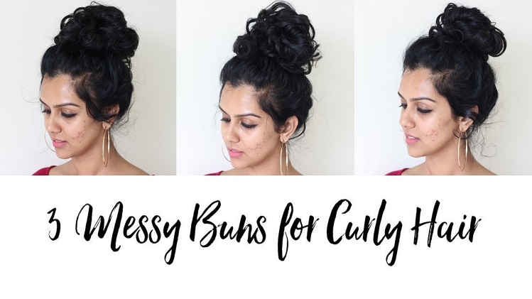 3 Messy Buns for Curly Hair - Video Tutorial - CurlsandBeautyDiary